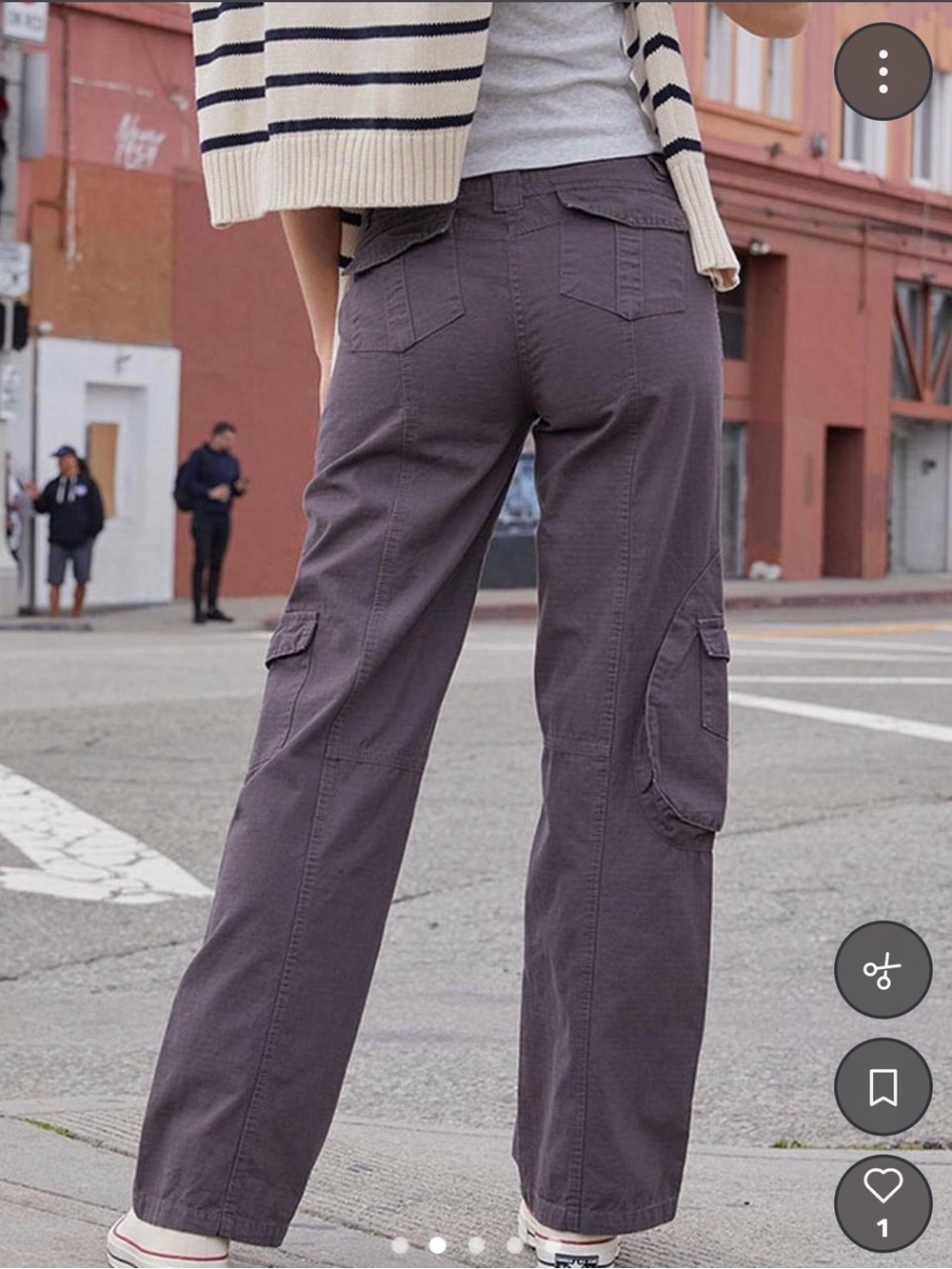 Brandy Melville Utility Cargo Pants in Gray